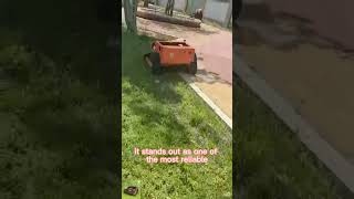 factory direct sales low wholesale price China shrubs radio controlled rubber track lawn mower [upl. by Forward]