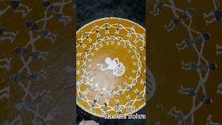 Warli art easy  Warli art for beginners mirror work viralvideo warliartforbegginers shorts [upl. by Rollin932]