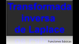 TRANSFORMADA INVERSA DE LAPLACE  Profe Chuy [upl. by Filomena]