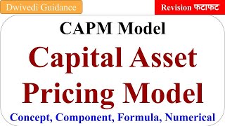 CAPM Model Capital Asset Pricing Model CAPM Problems CAPM Numerical capm by dwivedi guidance [upl. by Stinson816]