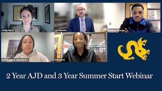 2Year Accelerated JD and 3Year Summer Start JD Webinar  Drexel Kline Law Admissions [upl. by Gaeta]