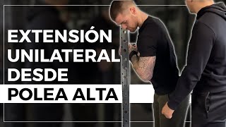 TRÍCEPS  Extensión UNILATERAL desde POLEA ALTA  GFit Coach [upl. by Treacy]