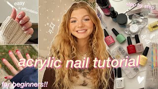 HOW TO DO ACRYLIC NAILS AT HOME for beginners DIY easy affordable tutorial amp nail art ideas 2023 [upl. by Augustin825]