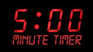 5 Minute Countdown Timer Alarm Clock [upl. by Dust962]