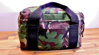 Sewing a Tool Bag  From Recycled Army Jacket [upl. by Ssidnac]