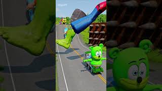 Skibidi Toilets amp Funny Cars VS DOUBLE Hammers to Hulks amp Spider Man Foot Crush in BeamNGDrive [upl. by Akimit]