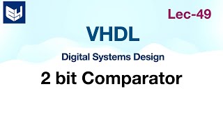 VHDL code for Digital Comparator  2bit  Part22  Digital Systems Design  Lec49 [upl. by Franklyn]