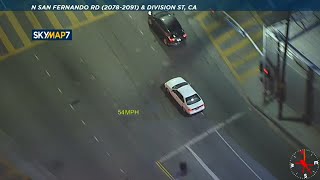 Police chase stolen car near downtown Los Angeles  ABC7 Los Angeles [upl. by Lraed753]