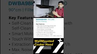 bosch self cleaning chimney  bosch chimney review india  bosch cooker hood  DWBA98H60I shorts [upl. by Showker]