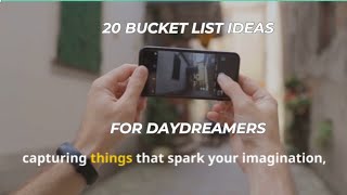 20 Alternative Bucket List Ideas for Daydreamers [upl. by Guillermo]