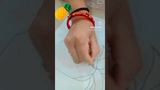 Pineapple DrawingEasy Pineapple Drawing art shorts shortvideo diy [upl. by Adiarf]