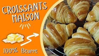 CROISSANTS pur beurre 🥐 Tourage FACILE à la maison 🏠 [upl. by Nnaeirb]