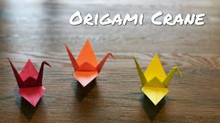 How to make an origami crane  simple paper crane tutorial [upl. by Alleynad]