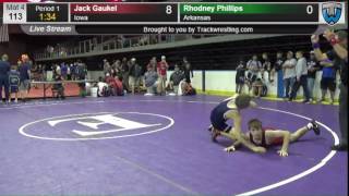 767 Cadet Men 113 Jack Gaukel Iowa vs Rhodney Phillips Arkansas 2225962011 [upl. by Siffre655]