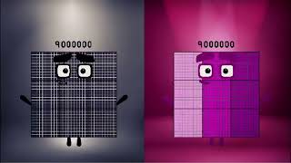 Numberblocks Band Countdown From 1000000 to 10000000 Most Viewed Video Negative Vs PinkGirlBlocks [upl. by Rosalia]