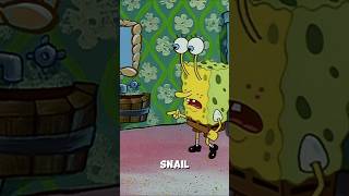 SPONGEBOB TURNS INTO A SNAIL 🧽🐌 SpongeBob SquarePants spongebob [upl. by Keviv]