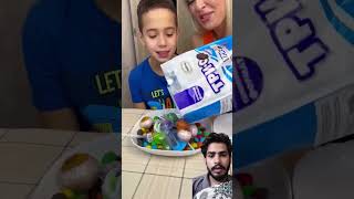 James and oreo biscuit and lollipop eating show with mama candy funny challenge fun prank kid [upl. by Morven535]