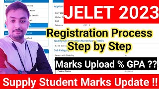 JELET 2023 Counselling Registration Process Step by Step Marks Upload Reality [upl. by Bow]