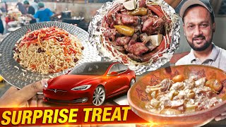 New Car Treat at Karachi Highway 🇨🇦  Mutton Dum Pulao Rosh amp a Surprise  Best Pakistani Food [upl. by Harod]