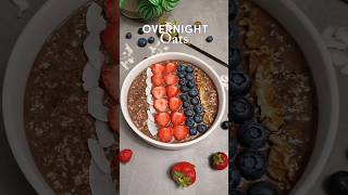 Overnight oats meal prep for breakfast 🍓🫐 recipe breakfast protein healthyrecipes yum [upl. by Jonathan]