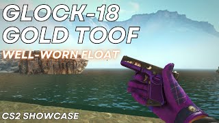 Glock18 Gold Toof WellWorn  CS2 Skin Showcase 1098 [upl. by Swart94]