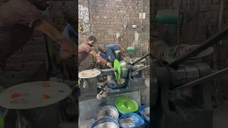 Stainless steel Green bowl making process shorts utensils incredible [upl. by Etnasa]