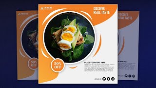 Restaurant Ad Brochure Design Affinity Designer Tutorial [upl. by Lochner]