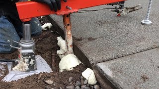 Lifting Sunken Concrete Driveway Pads [upl. by Hareemas]