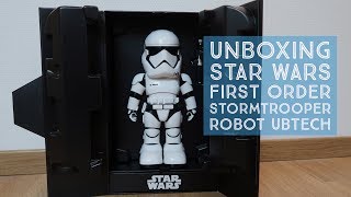 Unboxing Star Wars First Order Stormtrooper Robot Ubtech [upl. by Newton]