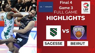 Sagesse Vs Beirut Full Game Highlights Final 4 Game 3 20232024 [upl. by Derrik531]