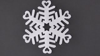 折り紙 雪の結晶 切り方3 Origami Snowflake [upl. by Aicrag646]