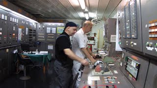 Engine room tour on cargo ship [upl. by Rehteh]