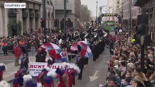 Huntsville High School band marches in London New Years Day parade [upl. by Ahcsap]