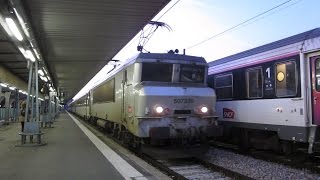 Paris Austerlitz BB7300  Arrivée IC de nuit n°39703730 La Tour de Carol  Cerbère [upl. by Lenny]