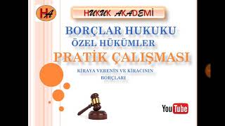 Pratik Çalışması Kira Sözleşmesiamp Borçlar Hukuku Özel Hükümler [upl. by Weidar293]