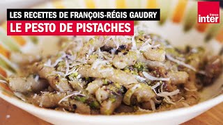 Pesto de pistaches  les recettes italiennes de FrançoisRégis Gaudry avec Alessandra Pierini [upl. by Ailecra]