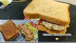 Chicken Sandwich Recipe with Onion Sauce  چکن سینڈ و چ  urduEnglish and Hindi [upl. by Nniw]