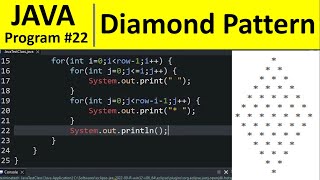 Java Program 22  Print Diamond Shape Star Pattern in Java [upl. by Anay]