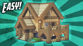 Minecraft How To Build A Survival Starter House Tutorial 16 [upl. by Arimlede411]