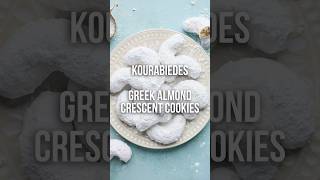 Kourabiedes  Greek Almond Crescent Cookies [upl. by Just]