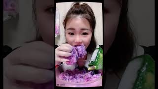 ASMR STICKY MILKY MATCHA PASSION FRUIT CHUNK WITH A BOWL OF ICE CHUNKS  Ice Lover [upl. by Syramad]