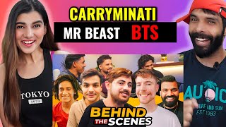 UNSEEN FOOTAGE  MR BEAST PARODY 🤑 Ft INDIAN CREATORS  CARRYMINATI REACTION [upl. by Nimzay]