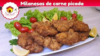 MILANESAS DE CARNE PICADA la receta mas sabrosa fácil y rápida [upl. by Dnalerb]