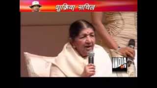 Lata Mangeshkar praises Sachin Tendulkar calls him his son [upl. by Aerdnaz1]