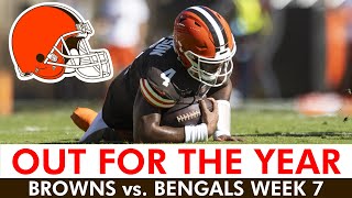 Deshaun Watson OUT FOR THE SEASON 🚨 Browns vs Bengals News amp Highlights Ft Jameis Winston [upl. by Eugor]