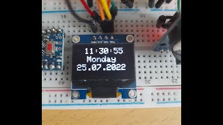 Oled Clock on DS3231 using an Arduino Pro Mini [upl. by Nibaj756]