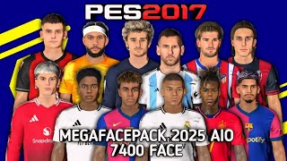 MEGAFACEPACK PES 2017 NEW UPDATE SEASON 2025 AIO SUPPORT ALL PATCH [upl. by Artcele853]