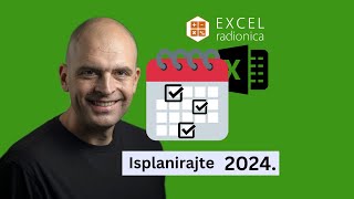 Kalendar za 2024 napravljen u Excelu preuzmite besplatno [upl. by Anilatac]