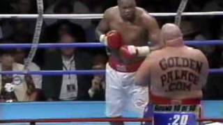 Larry Holmes vs Butterbeanlast Round [upl. by Ihsakat]