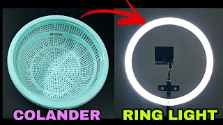 How to make a Professional RING LIGHT Using a  COLANDER   ■ DIY [upl. by Yulma]